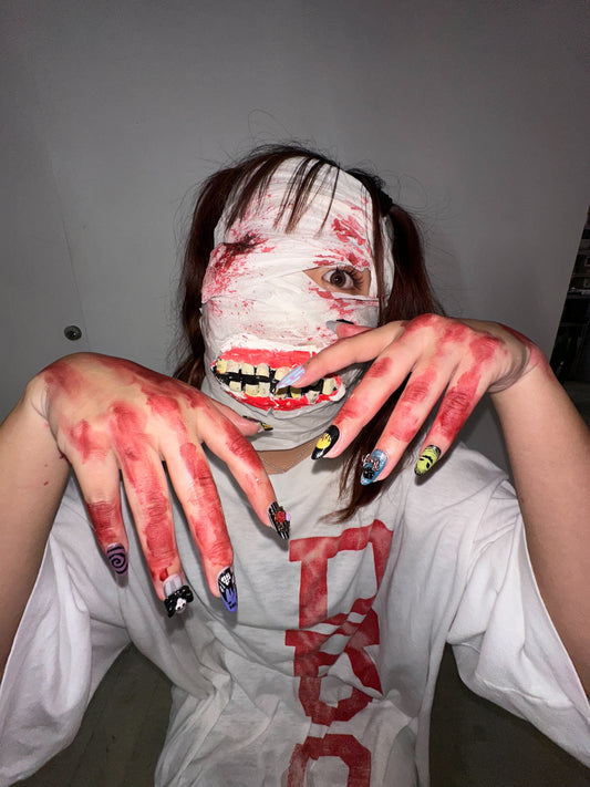 Nightmare Before Christmas Inspired 🎃 Japanese press-on nails