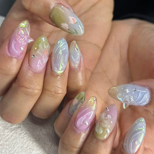 Spring / Summer Style Desig Press-On Nails | Japanese Nail Art