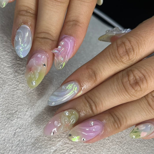 Spring / Summer Style Desig Press-On Nails | Japanese Nail Art