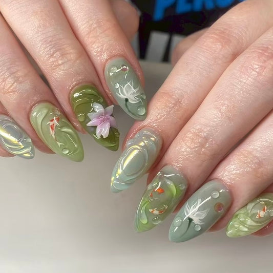 Japan 🐟🪷 Press-On Nails | Japanese Nail Art
