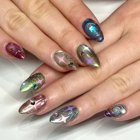 Galaxy Art Press-On Nails | Japanese Nail Art