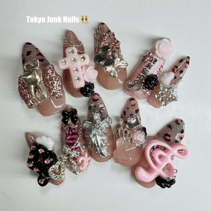 🖤 “歌舞伎町✨Kabukicho” 🖤Press-On Nails | Japanese Nail Art